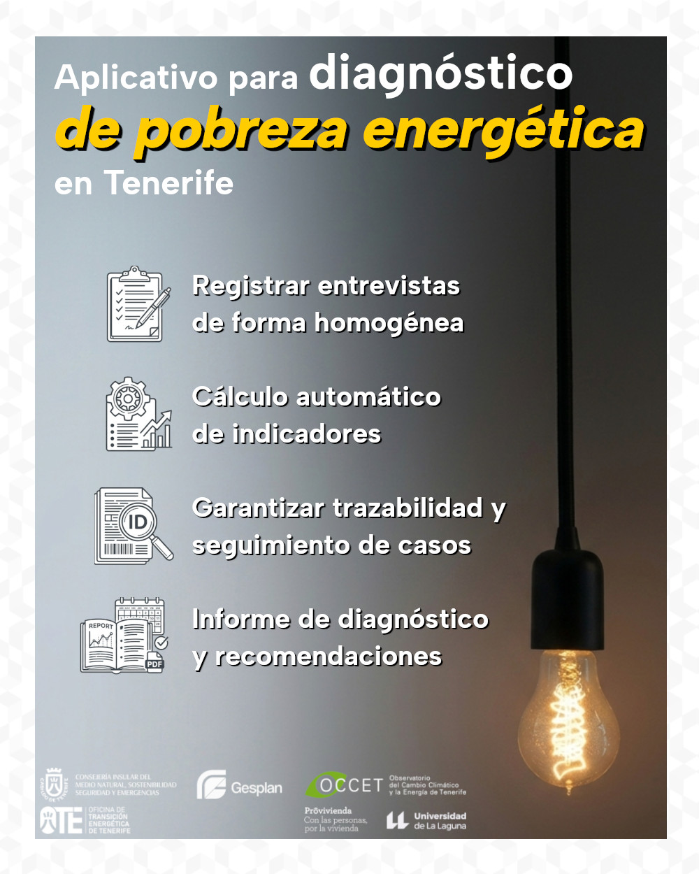 Tenerife da un paso firme contra la vulnerabilidad: nuevo Aplicativo de Diagnóstico de la Pobreza Energética