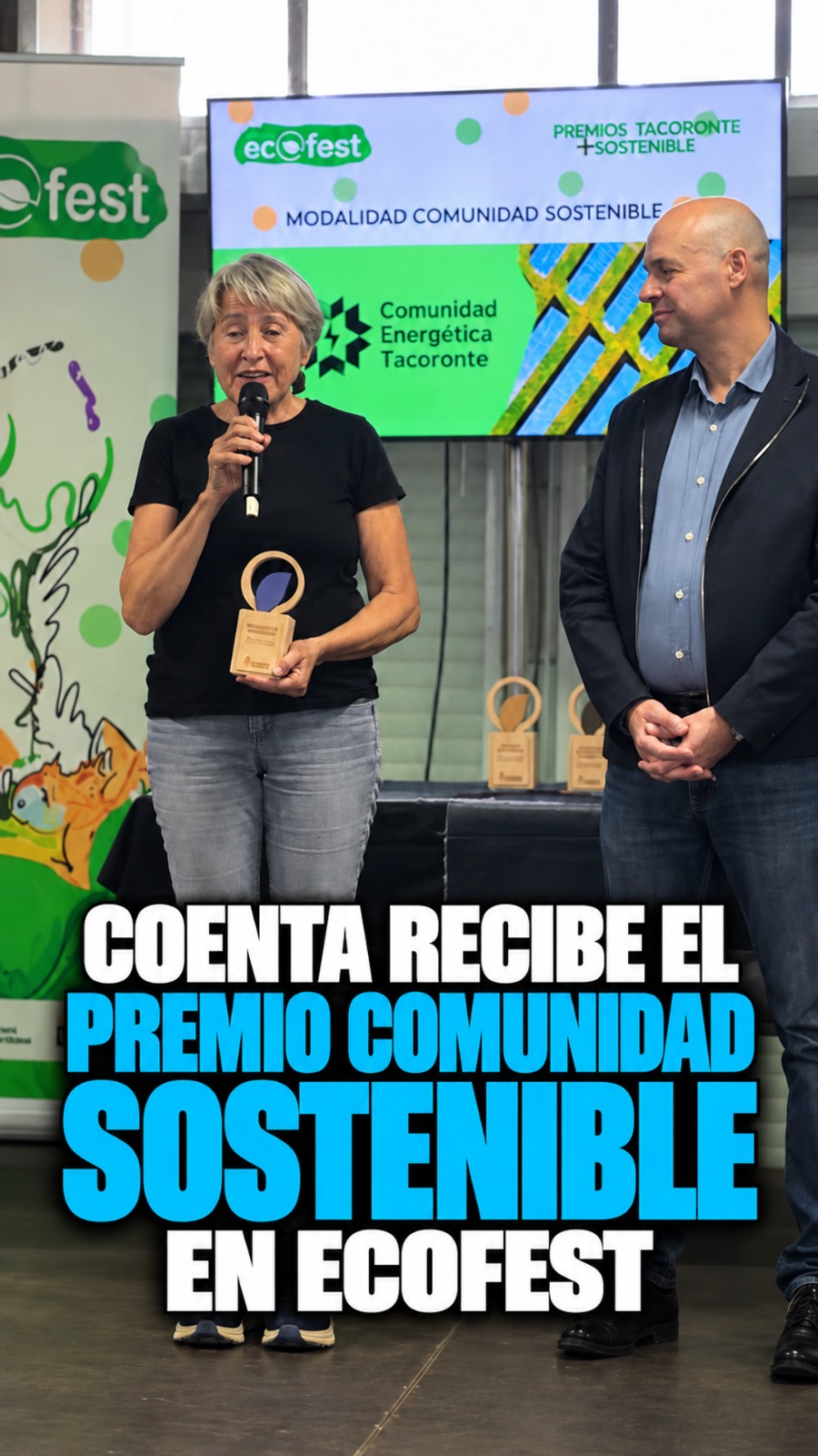 COENTA recibe el Premio Comunidad Sostenible en los Premios Tacoronte + Sostenible